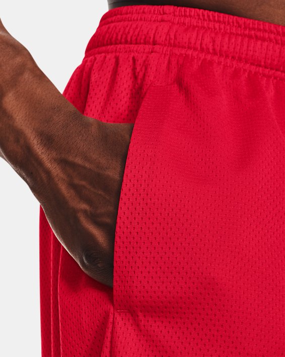 Men's UA Tech™ Mesh Shorts, Red, pdpMainDesktop image number 3
